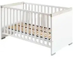 Paidi Gitterbett Kira, Grau, Wei&szlig;, Eiche, Holzwerkstoff, 77.8x78.9x145.4 cm, zum