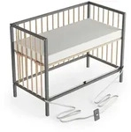 S&auml;mann &ndash; make a difference. Beistellbett, Grau, Natur, Holz, Echtholz,Buche,