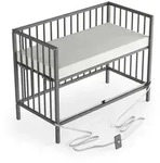S&auml;mann &ndash; make a difference. Beistellbett, Grau, Holz, Echtholz,Buche, 120x90x60