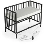 S&auml;mann &ndash; make a difference. Beistellbett, Schwarz, Holz, Echtholz,Buche, 120x90x60