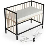 S&auml;mann &ndash; make a difference. Beistellbett, Schwarz, Natur, Holz, Echtholz,Buche,