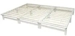 Homestyle4u Holzbett, Wei&szlig;, Holz, Kiefer, 270x200 cm, Schlafzimmer, Betten