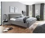 P & B Polsterbett Frieda, Hellgrau, Holz, Esche, 140x200 cm, Reach, Goldenes M,