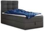 Sofnet Boxbett, Dunkelgrau, Textil, H3, Rechteckig, 90x200 cm, Schlafzimmer, Betten,