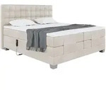 Meblini Boxspringbett, Creme, Textil, H3, 7-Zonen, 180x200 cm, Schlafzimmer,...