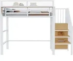 Flieks Hochbett, Wei&szlig;, Metall, 90x200 cm, Kinder- & Jugendzimmer, Kinderm&ouml;bel,