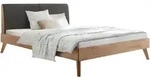 Hasena Bett, Anthrazit, Eiche Bianco, Holz, Eiche, massiv, 180x200 cm, &Uuml;ber- und