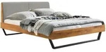 Hasena Bett, Wildeiche, Grau, Metall, Wildeiche, massiv, H&ouml;he ca. 22 cm, 180x200 cm,