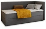 Sofnet Boxbett, Dunkelgrau, Textil, H3, Rechteckig, 80x200 cm, Schlafzimmer, Betten,