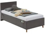 Stylife Polsterbett, Anthrazit, Holz, Eukalyptusholz,Birke, Buche, 120x200 cm, Reach,