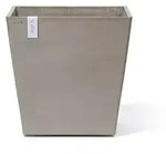 Ecopots Blumentopf, Taupe, Kunststoff, Beton Optik, Quadratisch, 49.5 cm, Dekoration,