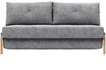 Innovation Schlafsofa Cubed, Hellgrau, Holz, Eiche, 2-Sitzer, F&uuml;llung: