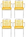 Fiam Gartensessel-Set Spaghetti, Gelb, Alu, Metall, Kunststoff, Rundrohr, 57x85x57