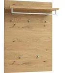 Garderobenpaneel, Eiche, Holz, Eiche, Balkeneiche, furniert, 80x109x27 cm, Goldenes