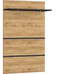 Garderobenpaneel, Anthrazit, Eiche, Holzwerkstoff, 96x147x30 cm, Made in Germany,