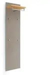 Garderobenpaneel, Taupe, Eiche Bianco, Glas, Holzwerkstoff, 42x170x27 cm, Goldenes M,