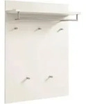 Garderobenpaneel, Silber, Wei&szlig;, Holzwerkstoff, 80x109x27 cm, Goldenes M, Made...