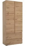Mid.you Dreht&uuml;renschrank, Eiche, Holzwerkstoff, 3 F&auml;cher, 2 Schublade(n)