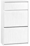 SoBuy Schuhschrank, Wei&szlig;, Holzwerkstoff, 61x100x26 cm, Garderobe,...