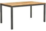 Ambia Garden Gartentisch, Anthrazit, Natur, Holz, Metall, Teakholz, massiv, Hartholz,