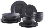 Villeroy & Boch Kombiservice Manufacture Rock, Schwarz, Keramik, 16-teilig, 430...