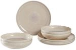 like.Villeroy & Boch Tafelservice Perlemor sand, Sand, Keramik, 8-teilig, Struktur,