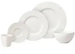 Villeroy & Boch Kombiservice Manufacture Rock blanc, Wei&szlig;, Keramik, 20-teilig,...
