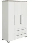 Paidi Kleiderschrank Kira, Wei&szlig;, Eiche, Holzwerkstoff, 5 F&auml;cher, 2 Schublade(n)