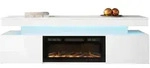 Mirjan24 Tv-Lowboard, Wei&szlig;, Kunststoff, Rechteckig,Rechteckig, 190x59x41 cm,