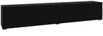 Petits-meubles Tv-M&ouml;bel, Schwarz, Holzwerkstoff, 180x30x35 cm, Wohnzimmer, TV