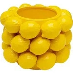 Kare-Design Vase, Gelb, Keramik, 26x19x26 cm, handgemacht, zum Stellen, Dekoration,