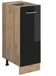 Vicco Apothekerschrank, Schwarz Hochglanz, Honigeiche, Holzwerkstoff, 2...