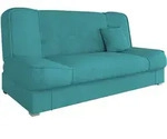 Mirjan24 Schlafsofa, Hellblau, Kunststoff, Kiefer, 3-Sitzer, Rechteckig, 175x80x80