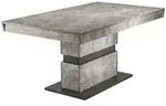 Mid.you Esstisch Matthew, Grau, Dunkelgrau, Holzwerkstoff, Betonoptik, rechteckig,