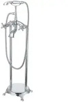 Home Deluxe Standarmatur, Silber, Metall, 25x100x25 cm, Badezimmer, Waschbecken &