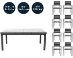 Home Deluxe Sitzgruppe, Anthrazit, Metall, Gartenm&ouml;bel, Gartenm&ouml;bel-Sets