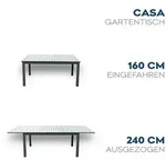 Home Deluxe Sitzgruppe, Anthrazit, Metall, Glas, Gartenm&ouml;bel, Gartenm&ouml;bel-Sets
