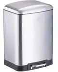 Dirt Devil Treteimer Tretabfalleimer, Silber, Kunststoff, 12 L, 25.5x40x28 cm,