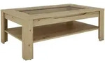 Mid.you Couchtisch, Eiche Artisan, Glas, Holzwerkstoff, 1 Schublade(n) Schubladen,