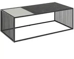 Mid.you Couchtisch, Schwarz, Kunststoff, Glas, Holzwerkstoff, rechteckig, 60x40x120
