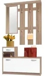 Carryhome Garderobe, Wei&szlig;, Eiche, Holzwerkstoff, 2-teilig, 100x190x26 cm, Garderobe,