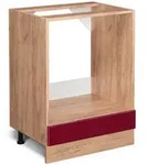 Vicco Herdumbauschrank, Rot, Honigeiche, Holzwerkstoff, 1 F&auml;cher, Rechteckig,