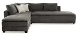luma-home Ecksofa-Dauerschl&auml;fer, Dunkelgrau, Kunststoff, 4-Sitzer, F&uuml;llung: