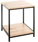 Beistelltisch, Schwarz, Eiche, Metall, Holzwerkstoff, quadratisch, eckig,...
