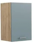 Vicco H&auml;ngeschrank, Blaugrau, Honigeiche, Holzwerkstoff, 1 F&auml;cher, Rechteckig,