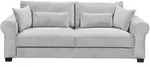 Mid.you Schlafsofa, Hellgrau, Kunststoff, 250x95x125 cm, R&uuml;cken echt, Schlafen auf