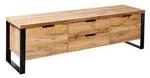 Tv-Element, Eiche, Metall, 2 Schublade(n) Schubladen, 152x45x40 cm, Kabelkanal,