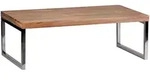 Mid.you Couchtisch, Akazie, Holz, Akazie, massiv, rechteckig, Kufe, 60x40x120 cm, FSC