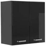 Vicco H&auml;ngeschrank, Schwarz Hochglanz, Anthrazit, Holzwerkstoff, 1 F&auml;cher,