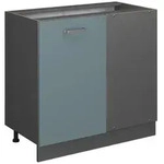 Vicco Eckunterschrank, Blaugrau, Anthrazit, Holzwerkstoff, 1 F&auml;cher,...